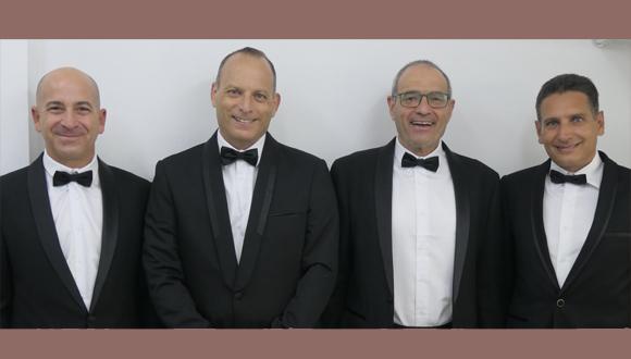 מימין לשמאל: רון יוגב, פרופ' מאיר פדר, ד"ר צבי רזניק וגיא דורמן